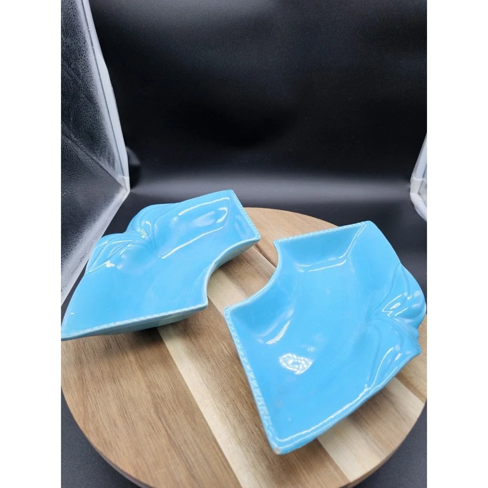 Set Of 2 Vintage California Pottery Lazy‎ Susan Serving Bowls #B273